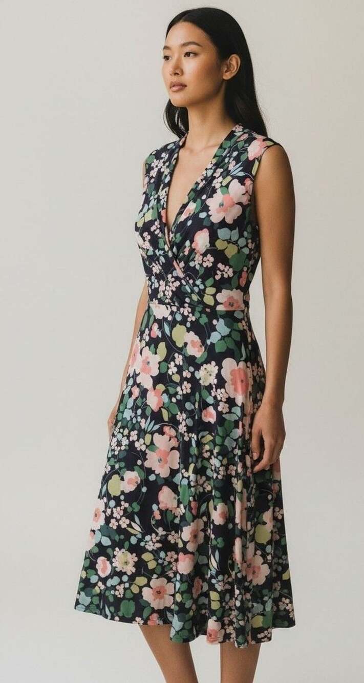 Tommy Hilfiger Floral Midi Dress Size 10